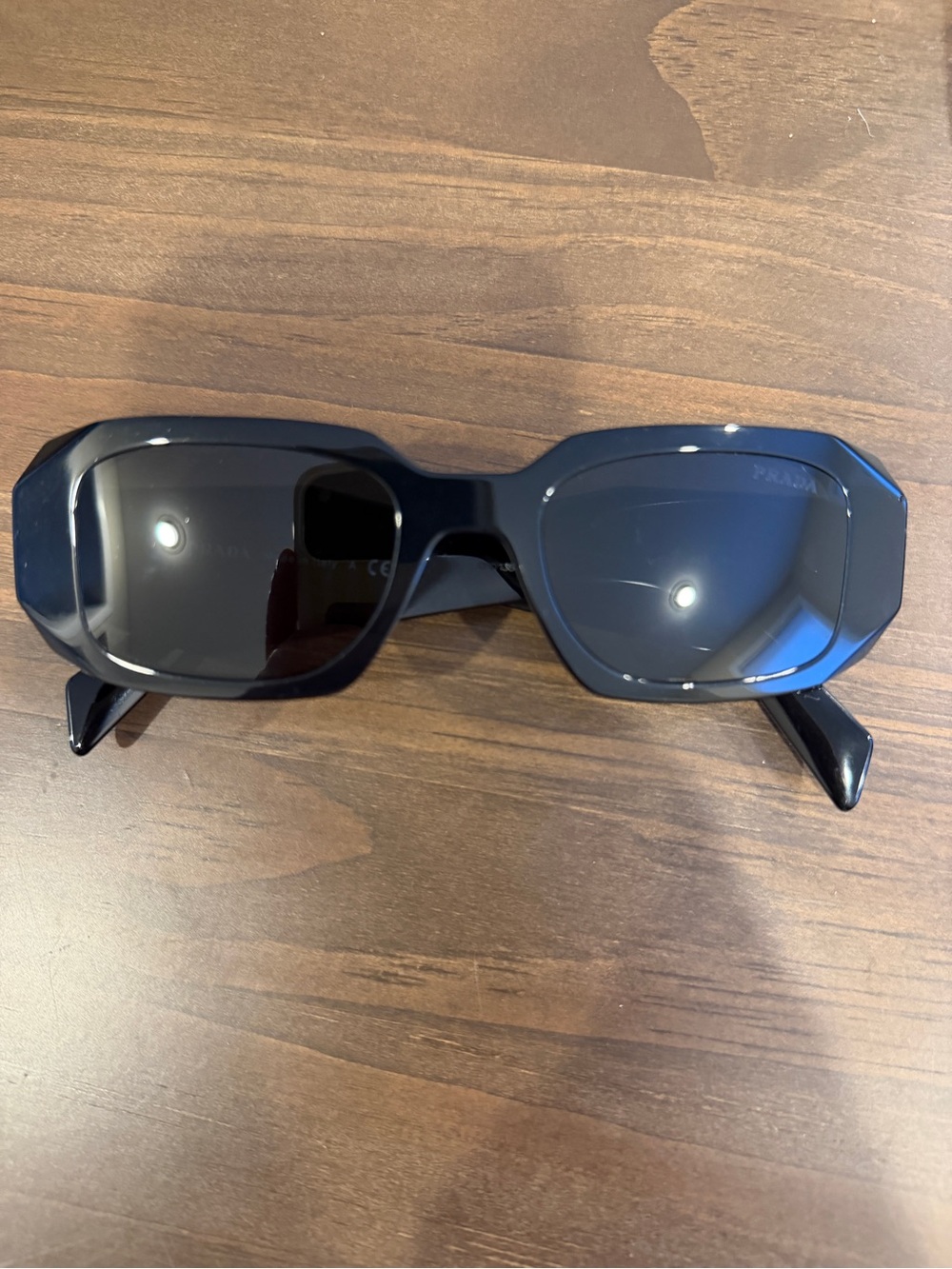 Prada Black Rectangular Sunglasses